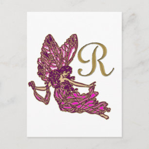 Fairy Monogram R Postcard