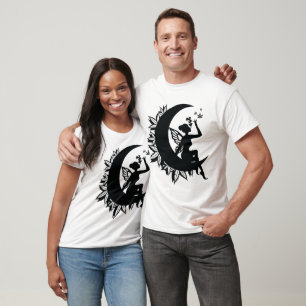 Fairy Moon and Leaf Smoking T-Shirt