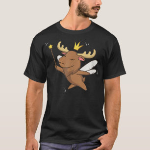 Fairy Moose Elk Mystical Forest Moose Fairy Lover  T-Shirt