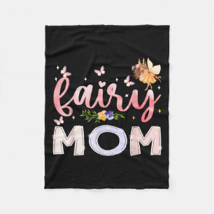 Fairy Mum Magical Floral Birthday Girl Fairytale Fleece Blanket
