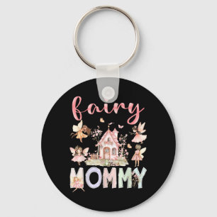 Fairy Mummy Magical Floral Funny Birthday Girl Key Ring