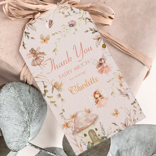 Fairy Mushroom Cottage Boho Watercolor Birthday Gift Tags