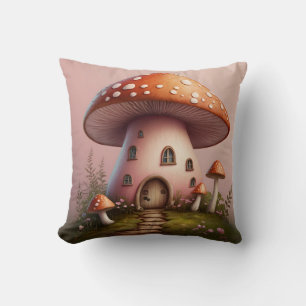 fairy mushroom house cushion