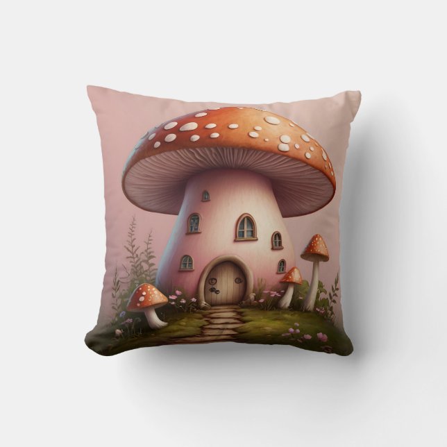 fairy mushroom house cushion (Front)