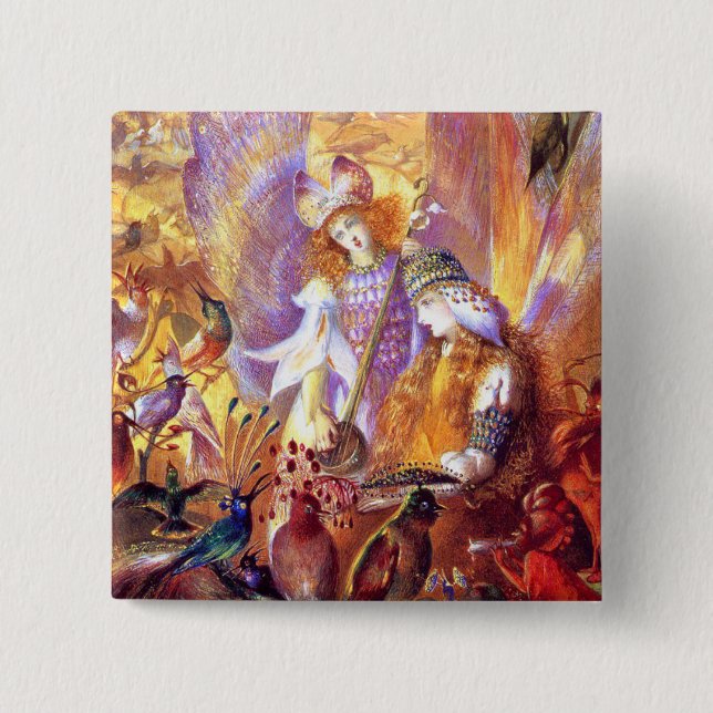 Fairy Music 15 Cm Square Badge (Front)
