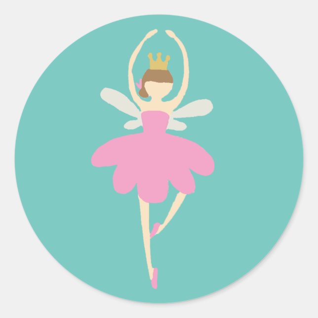 Fairy Nutcracker Christmas Classic Round Sticker (Front)