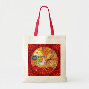 FAIRY OF THE FLOWERS Red Yellow Fantasy Tote Bag