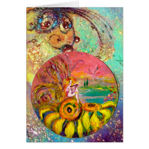 FAIRY OF THE SUNFLOWERS yellow pink blue