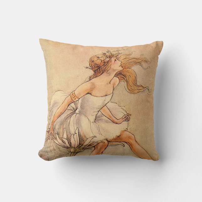 Fairy on a Daisy - Pillow (Front)