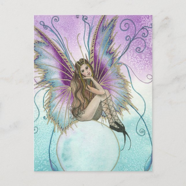 fairy on crystal ball postcard (Front)