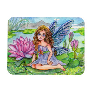 Fairy On Lily Pad Magnet