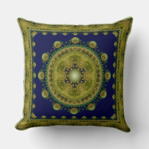 Fairy oriental fractal framed pattern cushion