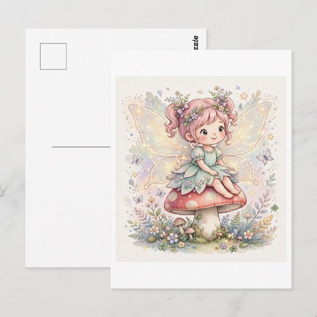 fairy out of this world notebook postcard (Front/Back)