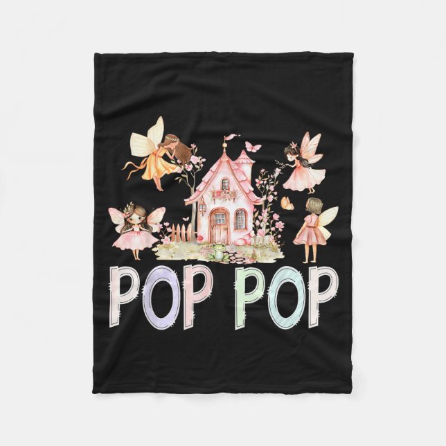 Fairy P P Magical Floral Birthday Girl Fairytale  Fleece Blanket (Front)