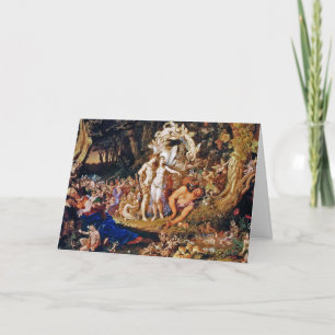 Fairy Painting "Oberon and Titania" Holiday Card