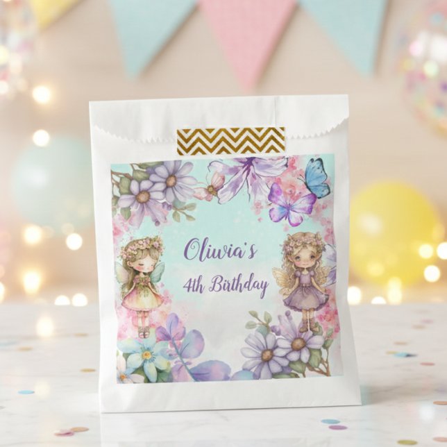 Fairy Party Garden birthday Favour Bag (Creator Uploaded)