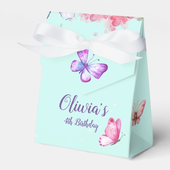 Fairy Party Garden Fairy Birthday Favor Box (Front Side)