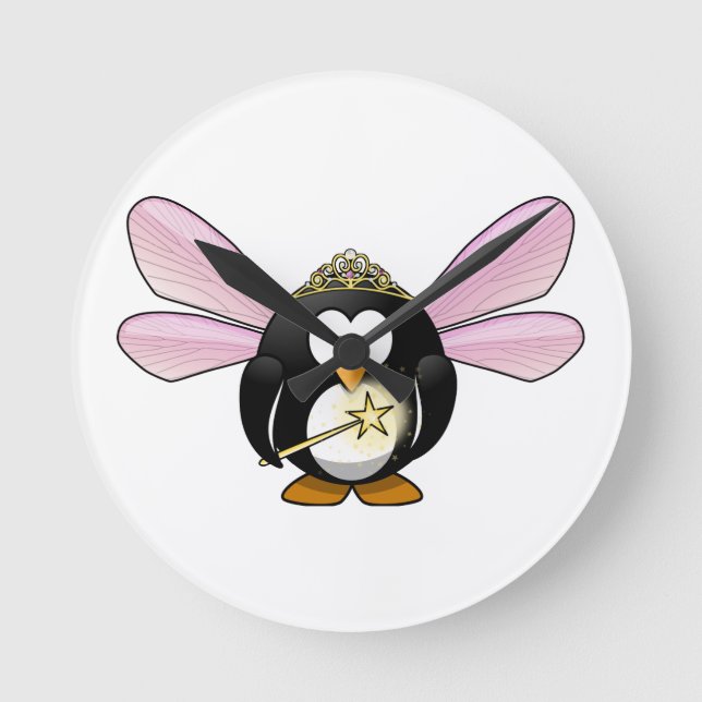 Fairy Penguin Round Clock (Front)
