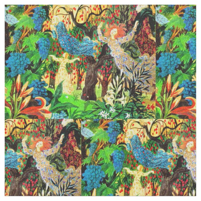 fairy people in the forest fabric (Close Up)