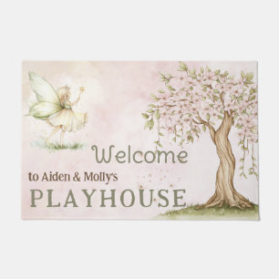 Fairy personalised kids playhouse welcome doormat