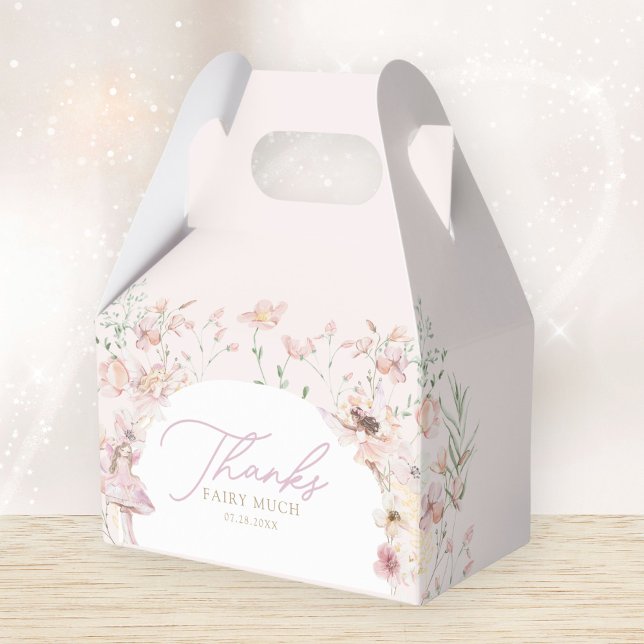 Fairy Pink Floral Girls Birthday Favour Box (Creator Uploaded)