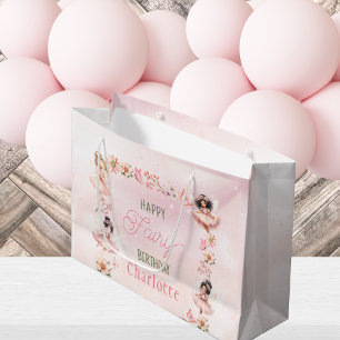 Fairy Pink Glitter Gift Bag