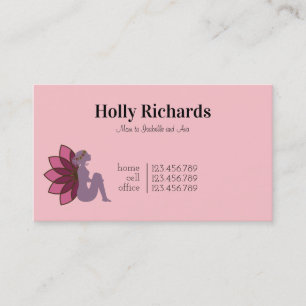 Fairy pink Mummy calling card