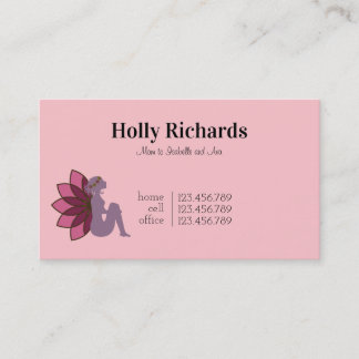 Fairy pink Mummy calling card