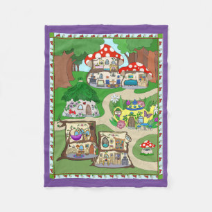 Fairy Play Mat/Blanket for Small Dolls Fleece Blanket