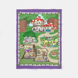 Fairy Play Mat/Blanket for Small Dolls Fleece Blanket