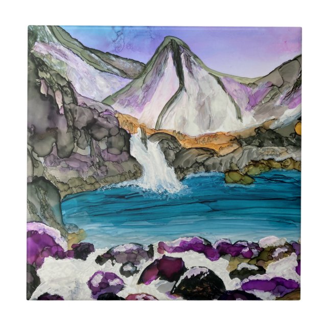 Fairy Pools Skye Scotland    Ceramic Tile (Front)