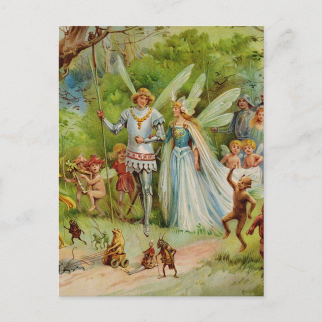 Fairy Prince and Thumbelina in the Magic Wood Postcard (Front)