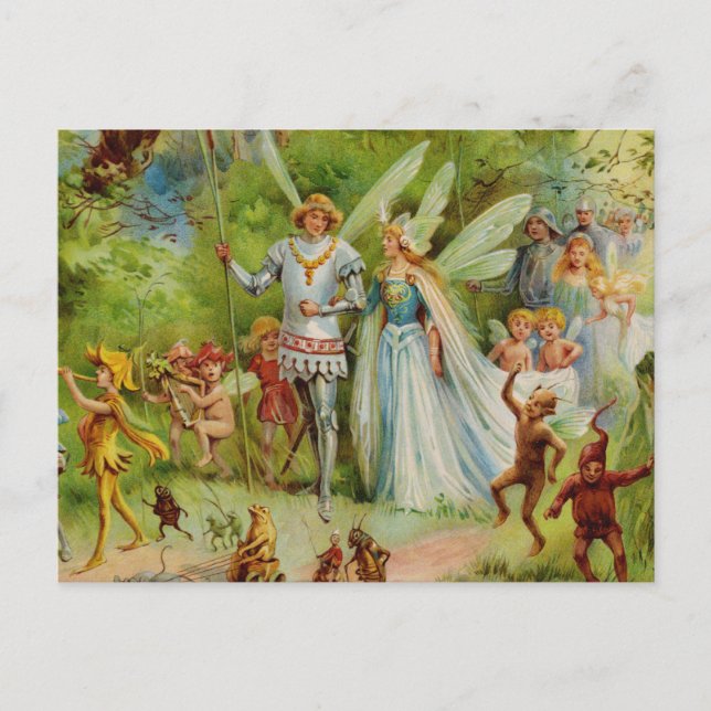 Fairy Prince and Thumbelina in the Magic Wood Postcard (Front)