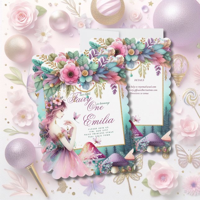 Fairy Princess 1st Birthday or EDIT AGE Teal Gold (Creator Uploaded)