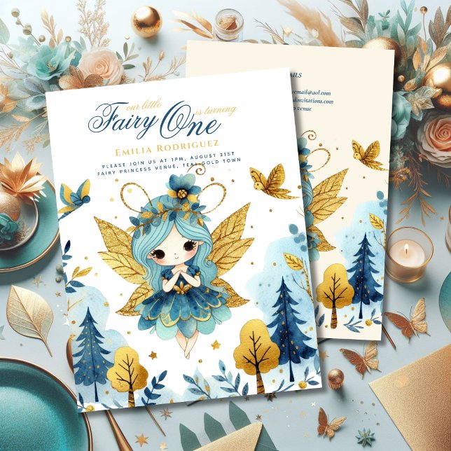 Fairy Princess 1st Birthday or EDIT AGE Teal Gold (Creator Uploaded)