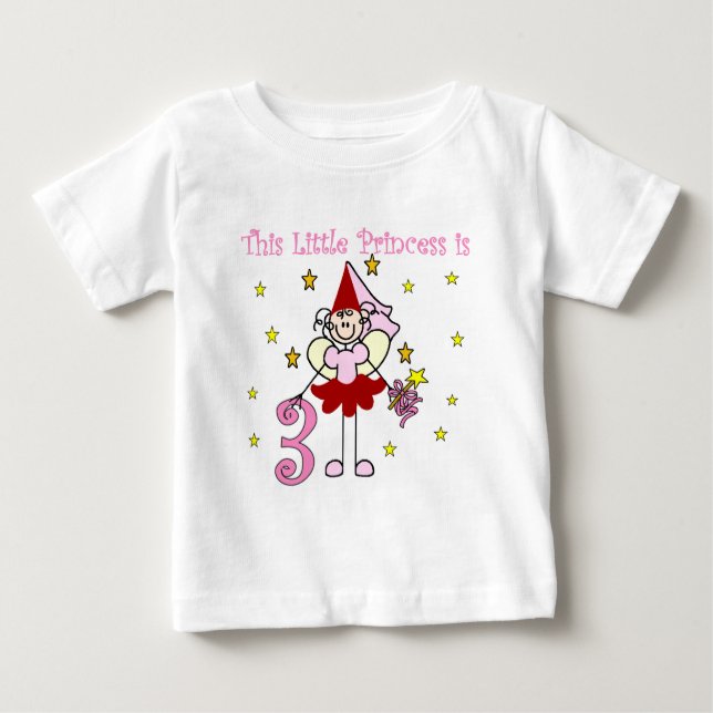 Fairy Princess 3rd Birthday Tshirts and Gifts (Front)