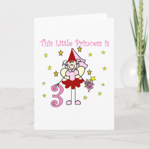 Fairy Princess 3rd Birthday Tshirts and Gifts Card