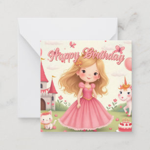 Fairy Princess Birthday in a Pink Dream Card
