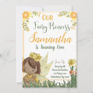 Fairy Princess Birthday Invitation Card