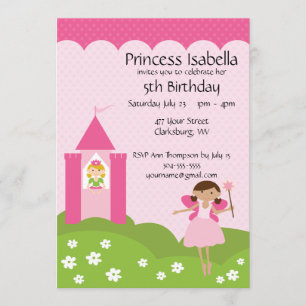Fairy Princess Castle Birthday Invitation