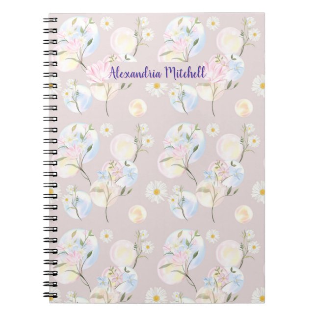 Fairy Princess Garden Pink Notebook (Front)