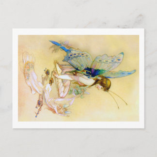 Fairy Princess Is Dressed By Pixies Postcard