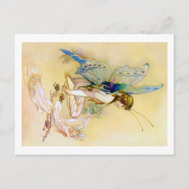 Fairy Princess Is Dressed By Pixies Postcard (Front)