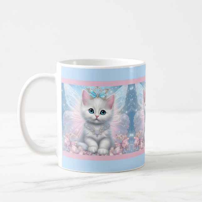 Fairy Princess Kitten Coffee Mug (Left)