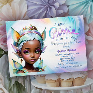 Fairy Princess Magical Pixie African Baby Shower Invitation