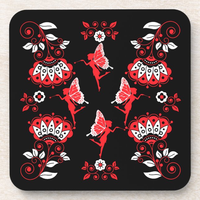 Fairy Princess Pattern Print Coaster (Front)