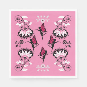 Fairy Princess Pattern Print Napkin