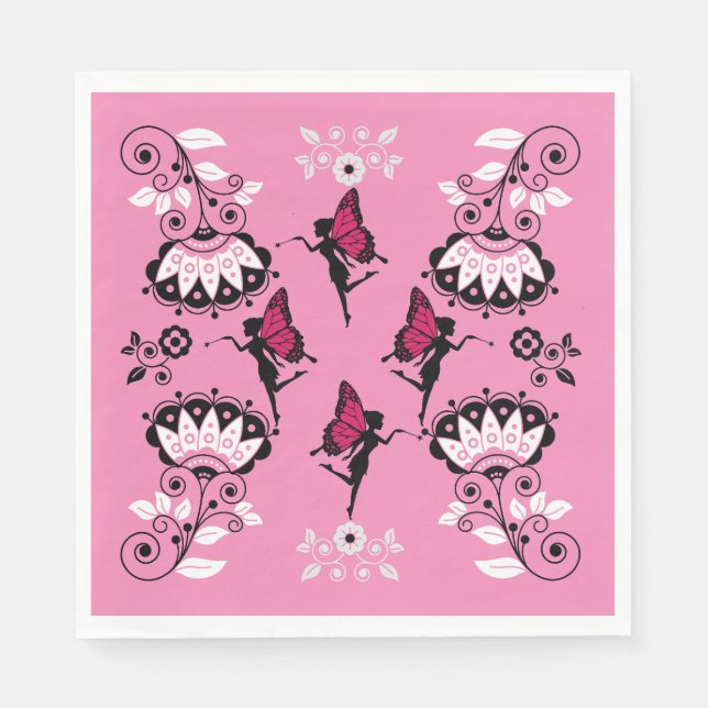 Fairy Princess Pattern Print Napkin (Front)