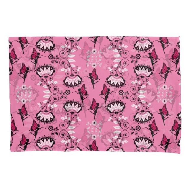 Fairy Princess Pattern Print Pillowcase (Front)