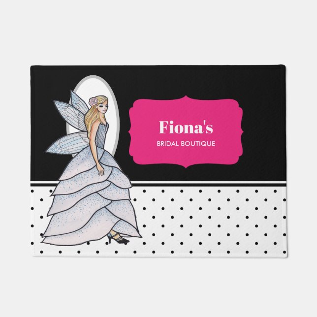Fairy Princess Petal Dress Fashion Illustration Doormat (Front)